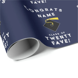 Personalisierter Abschluss 2025 Geschenkpapier