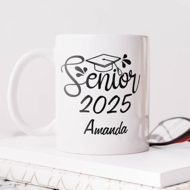 Personalisierter Abschluss 2025 Kaffeetasse (Personalized Senior 2025 Mug)