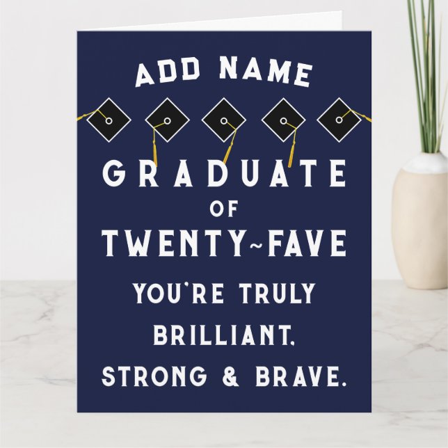 Personalisierter Abschluss 2025 Karte (Vorderseite)