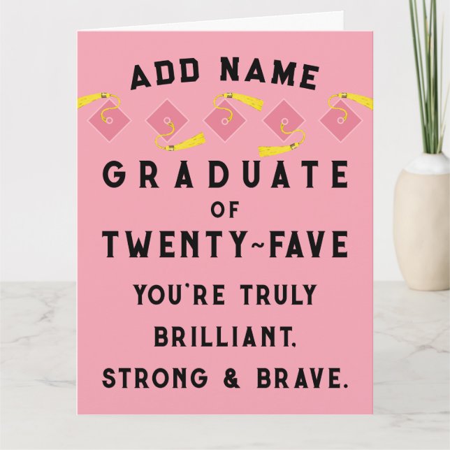 Personalisierter Abschluss 2025 Karte (Vorderseite)