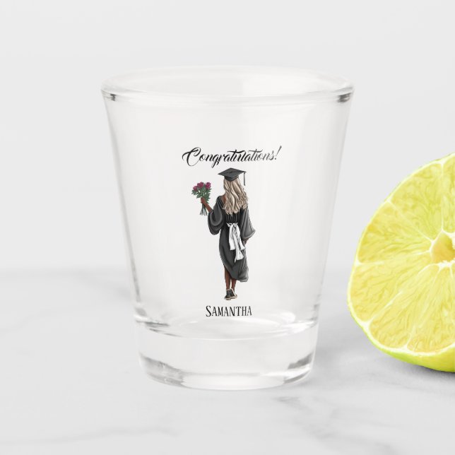 Personalisierter Abschluss (4) Schnapsglas (Vorderseite)