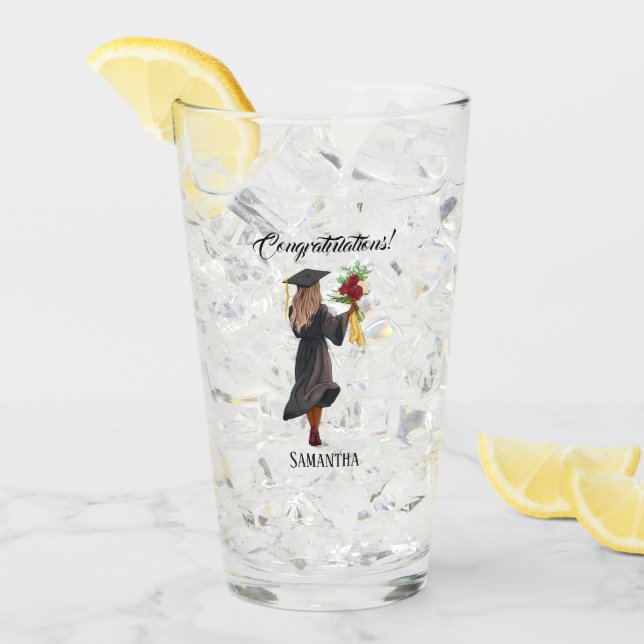 Personalisierter Abschluss (5) Glas (Vorderseite Ice)