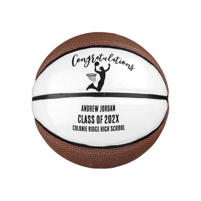 Personalisierter Abschluss-Basketball, Name Mini Basketball (Vorderseite)
