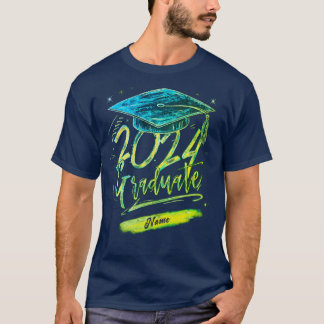 Personalisierter Abschluss Blue Shirt mit Name