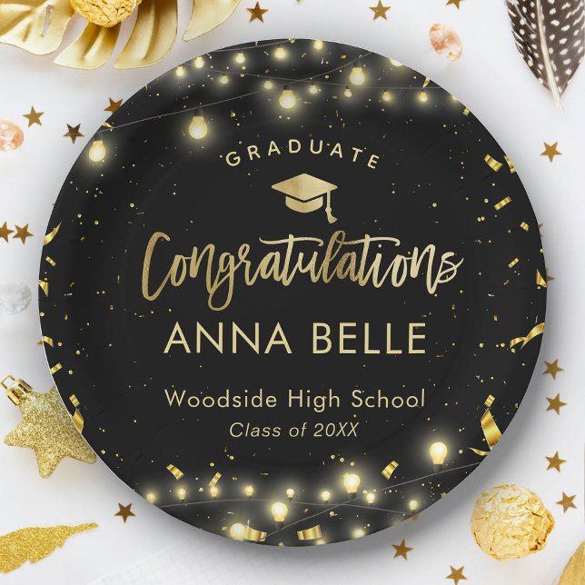 Personalisierter Abschluss Custom Class of 2025 Ch Pappteller (Von Creator hochgeladen)