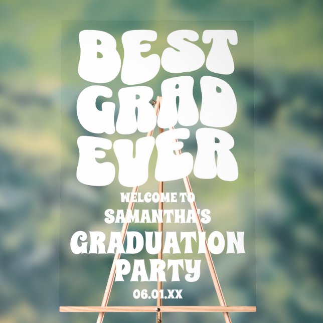 Personalisierter Abschluss der besten Kategorie Acrylschild (Neutral)