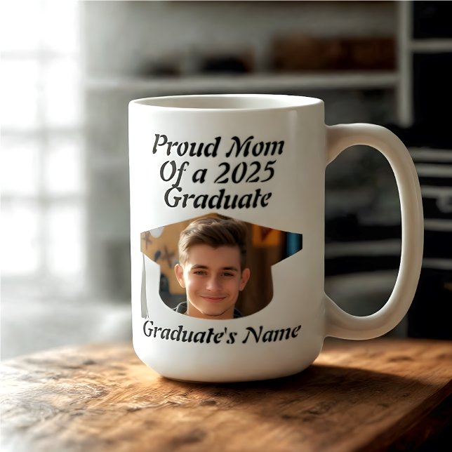 Personalisierter Abschluss für hohe Mama oder Vate Kaffeetasse (Personalized Graduation mug for mom.)