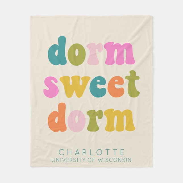 Personalisierter Abschluss-Geschenk farbenfrohe Do Fleecedecke (Vorderseite)