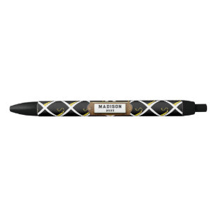 Personalisierter Abschluss-Gift Schwarz-Tinte-Pen Kugelschreiber