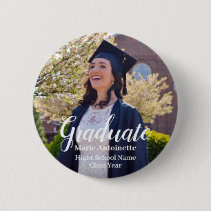 Personalisierter Abschluss Graduate Foto Button
