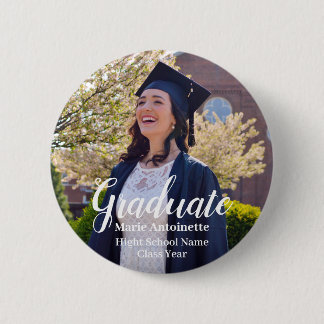 Personalisierter Abschluss Graduate Foto Button