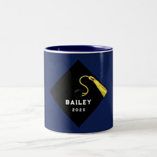 Personalisierter Abschluss Keepake-Geschenk Zweifarbige Tasse