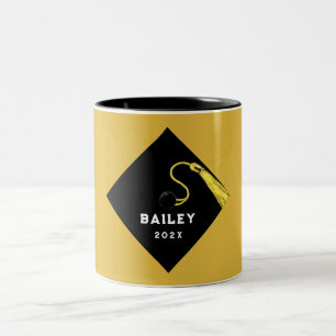 Personalisierter Abschluss Keepake-Geschenk Zweifarbige Tasse