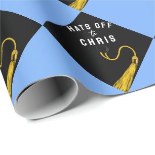 Personalisierter Abschluss Light Blue-Geschenk Geschenkpapier
