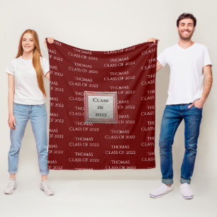 Personalisierter Abschluss Name Jahr Fleecedecke