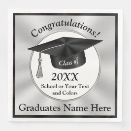 Personalisierter Abschluss Napkins Ihr Text, Ihre  Serviette