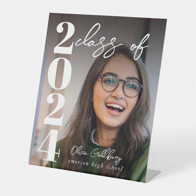 Personalisierter Abschluss-Schild Sockelschild (Vorderseite)