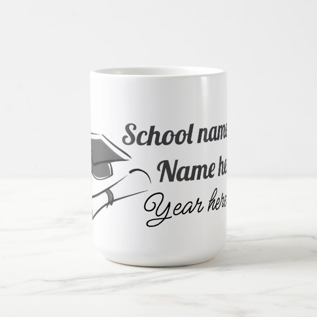Personalisierter Abschlussballon Kaffeetasse (Mittel)