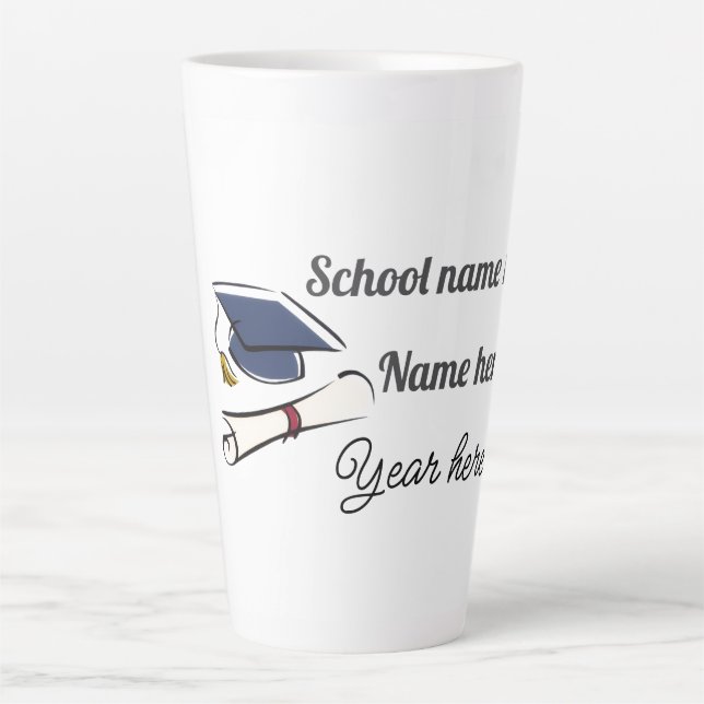Personalisierter Abschlussballon Milchtasse (Vorderseite)