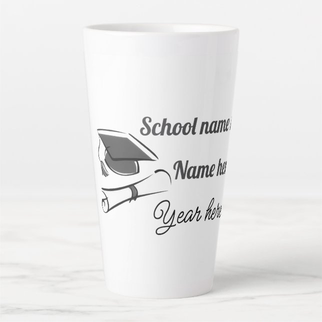 Personalisierter Abschlussballon Milchtasse (Vorderseite)