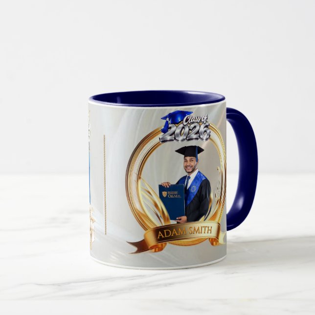 Personalisierter Abschlussbecher 2026 Tasse (VorderseiteRechts)