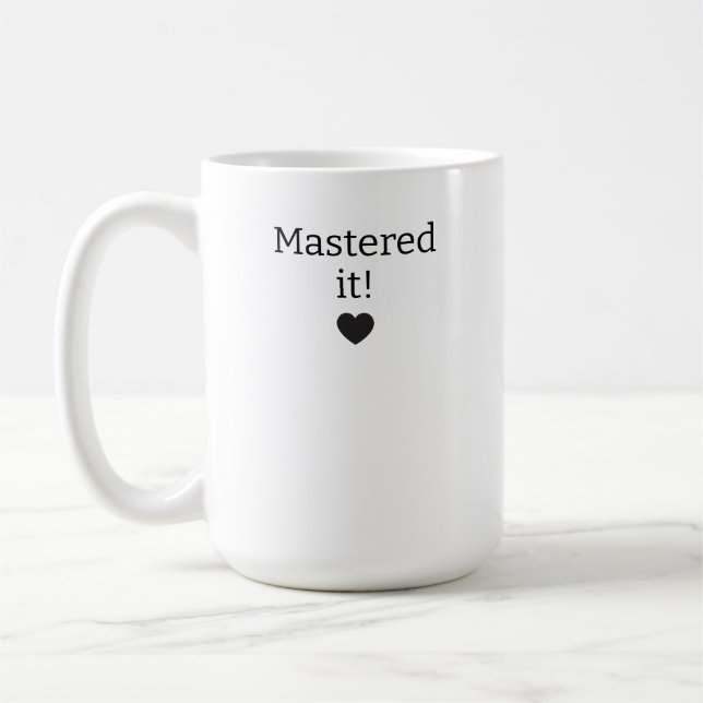 Personalisierter Abschlussbecher, Mastered It 2026 Kaffeetasse (Links)