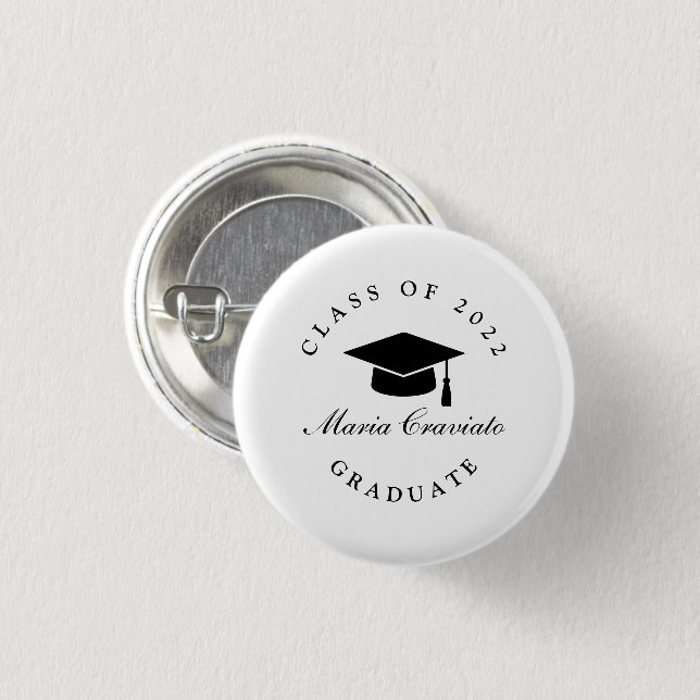 Personalisierter Abschlussbutton Button (Vorne & Hinten)
