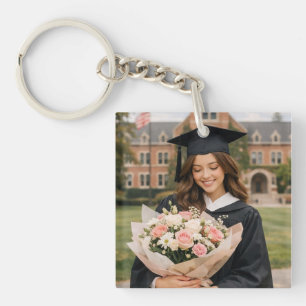 Personalisierter Abschlussfoto-Button Schlüsselanhänger
