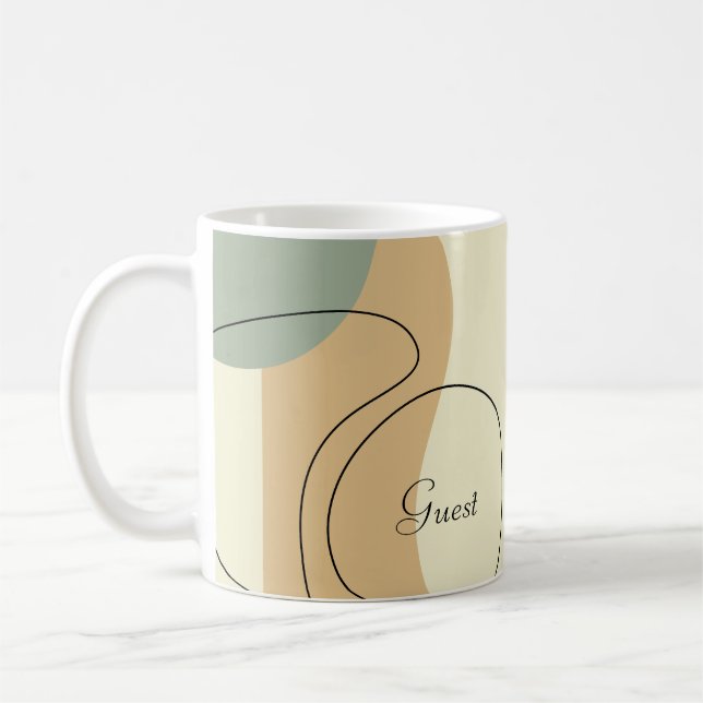 Personalisierter abstrakter Becher Kaffeetasse (Links)