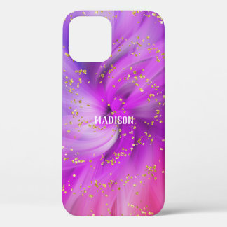 Personalisierter Abstrakter Lila Glitzer Case-Mate iPhone Hülle