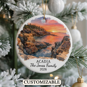 Personalisierter Acadia National Park, Maßgeschnei Keramik Ornament