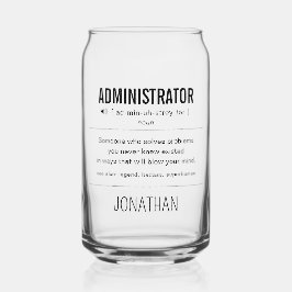 Personalisierter Administrator Funny Dosenglas