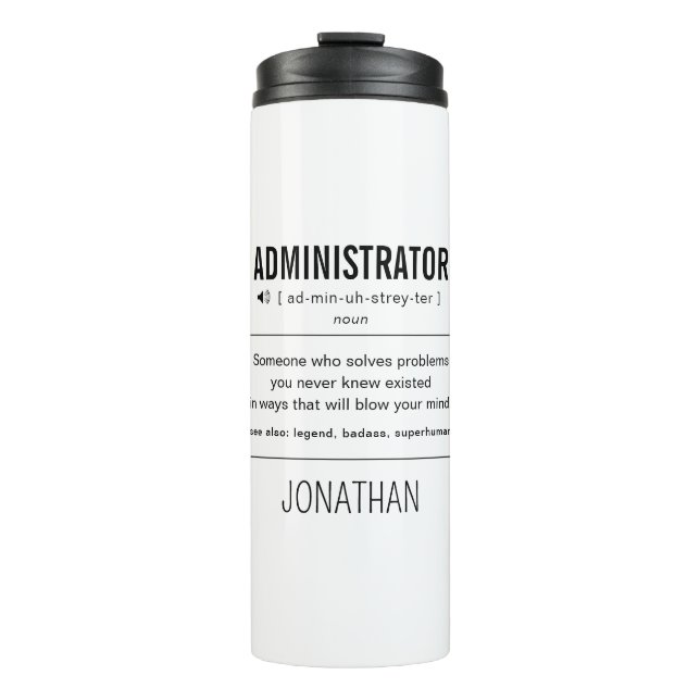 Personalisierter Administrator Funny Thermosbecher (Vorderseite)
