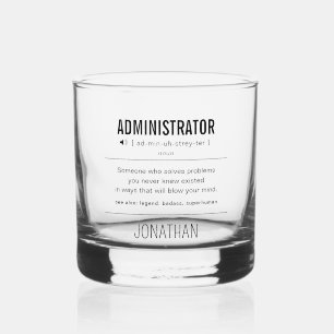 Personalisierter Administrator Funny Whiskyglas