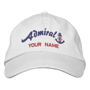 Personalisierter Admiral Lebensretter Anker Ihr Na Bestickte Baseballkappe