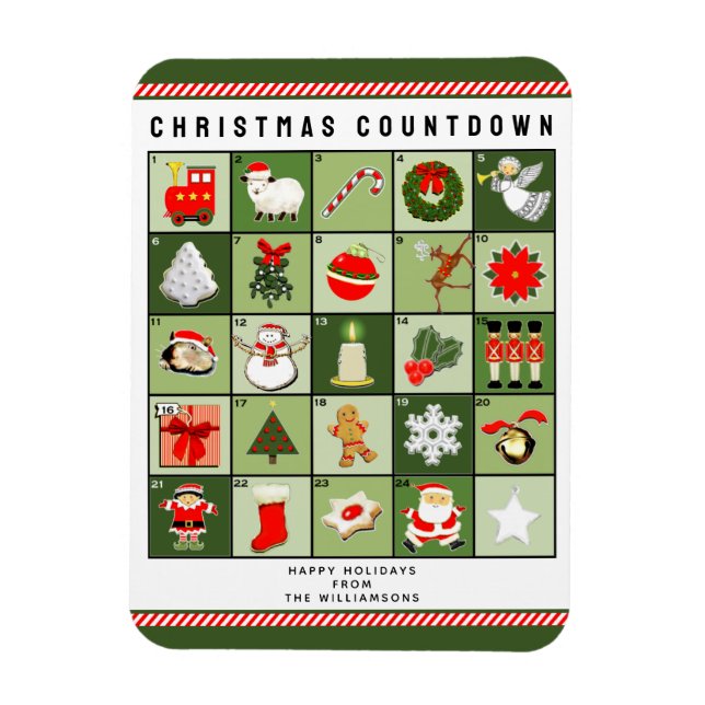 personalisierter Adventkalender Magnet (Vertikal)