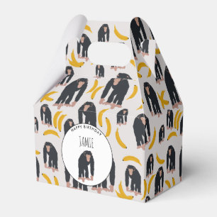 Personalisierter Affe Schimpanse & Banana Geburtst Geschenkschachtel