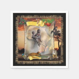 Personalisierter afrikanischer Designplatz Serviette