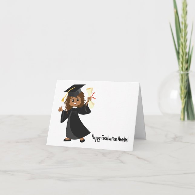 Personalisierter afroamerikanischer Kindergarten Karte (Vorderseite)