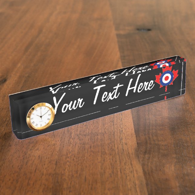 Personalisierter Ahornleaf Roundel Mod CANADA Namensplakette (Seite)