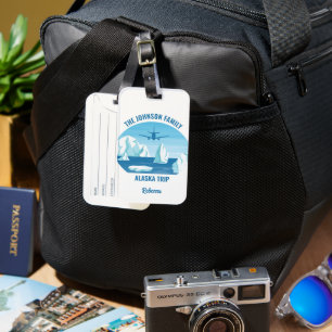 Personalisierter Alaska-Gletscher Gepäckanhänger