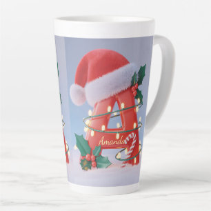 Personalisierter Alphabet 'A' Weihnachten  Milchtasse