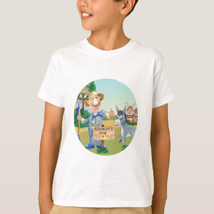 Personalisierter alter MacDonald's Farm Blue Trakt T-Shirt