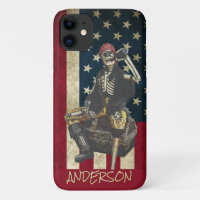 Personalisierter Amerikaner Skeleton Pirate