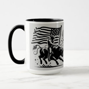 Personalisierter Amerikanischer Bull Rider Rodeo Tasse