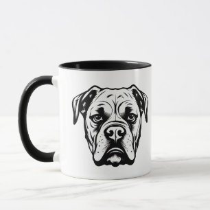 Personalisierter amerikanischer Bulldog Black und Tasse
