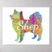 Personalisierter amerikanischer Eskimo Dog Art Pri