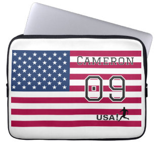 Personalisierter amerikanischer Fußballathlet Patr Laptopschutzhülle