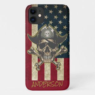 Personalisierter amerikanischer Goldener Schädel Case-Mate iPhone Hülle
