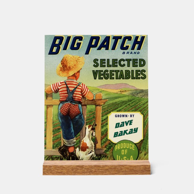 Personalisierter amerikanischer Landsmann Acrylschild (Vorderseite)